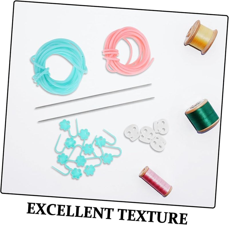 Jojofuny Flexible Plastic Stitch Stopper Tubes For Knitting Crochet Yarn Projects 10 Piece Set Size 250cm - Image 3